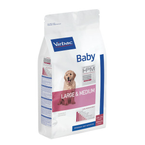 VIRBAC HPM DOG BABY L/M sausā suņu barība 12kg