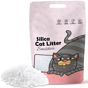 Silica Gel silikona smiltis kaķu tualetēm Natural Sensitive 3.8L