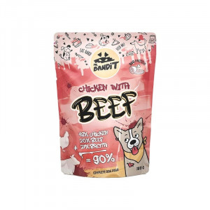 MR.BANDIT CHICKEN BEEF suņu konservi buljonā Vista, liellops 180g