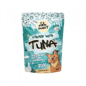 MR.BANDIT CHICKEN TUNA suņu konservi buljonā Vista, tuncis 180g