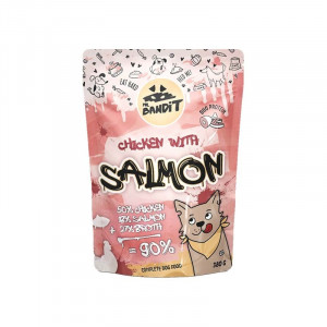 MR.BANDIT CHICKEN SALMON suņu konservi buljonā Vista, lasis 180g