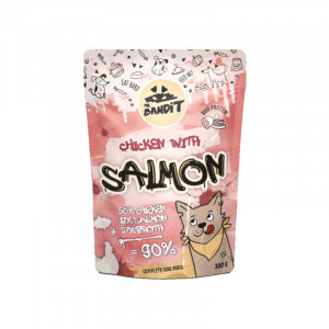 MR.BANDIT CHICKEN SALMON suņu konservi buljonā Vista, lasis 380g