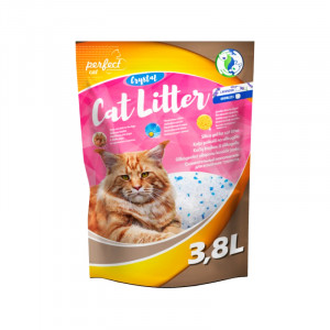 PERFECT CAT silikona smiltis kaķu tualetēm Lavanda 3.8L