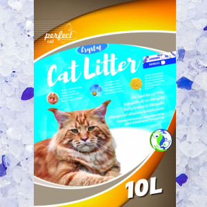 PERFECT CAT silikona smiltis kaķu tualetēm Natural 10L