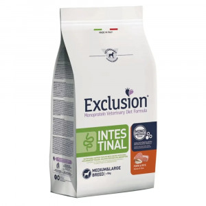 EXCLUSION DOG INTESTINAL M/L sausā barība suņiem Cūkgaļa, rīsi 2kg