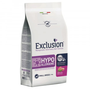 EXCLUSION DOG HYPOALLERGENIC S sausā barība suņiem Cūkgaļa, zirņi 2kg