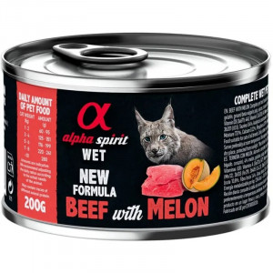 ALPHA SPIRIT WET konservi kaķiem Liellops, melone 200g