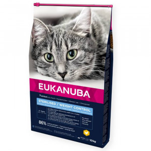 EUKANUBA CAT STERILISED WEIGHT CONTROL sausā barība kaķiem Vista 10kg