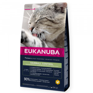 EUKANUBA CAT HAIRBALL CONTROL sausā barība kaķiem Vista 2kg