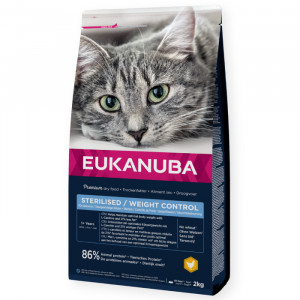 EUKANUBA CAT STERILISED WEIGHT CONTROL sausā barība kaķiem Vista 2kg