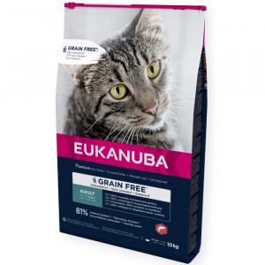 EUKANUBA CAT GRAIN FREE sausā barība kaķiem Lasis 10kg