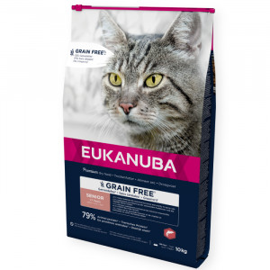 EUKANUBA CAT SENIOR GRAIN FREE sausā barība kaķiem Lasis 10kg