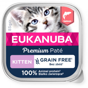 EUKANUBA KITTEN PATE konservi kaķēniem pastēte Lasis 85g