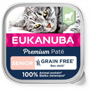 EUKANUBA CAT SENIOR PATE konservi kaķiem pastēte Jērs 85g