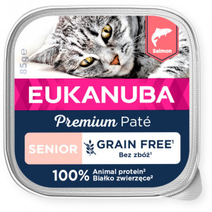 EUKANUBA CAT SENIOR PATE konservi kaķiem pastēte Lasis 85g