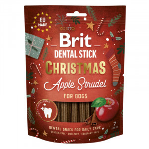 BRIT DENTAL CHRISTMAS APPLE STRUDEL gardums suņiem zobiem 250g 7gb