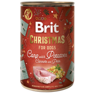 BRIT MONO PROTEIN CARP CHRISTMAS konservi suņiem Karpa 400g