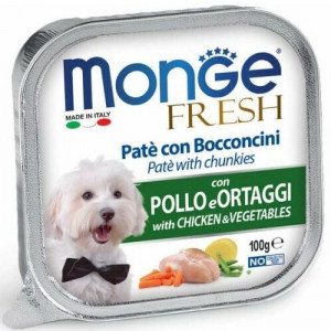 MONGE DOG FRESH suņu konservi pastēte Vista, dārzeņi 100g