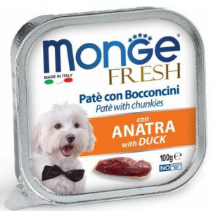 MONGE DOG FRESH suņu konservi pastēte Pīle 100g