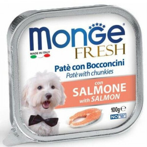 MONGE DOG FRESH suņu konservi pastēte Lasis 100g