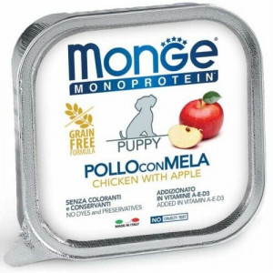 MONGE DOG MONOPROTEIN FRUITS PUPPY konservi kucēniem pastēte Vista, āboli 150g