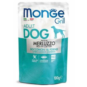 MONGE DOG GRILL POUCH suņu konservi Menca 100g