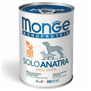 MONGE DOG MONOPROTEIN suņu konservi pastēte Pīle 400g