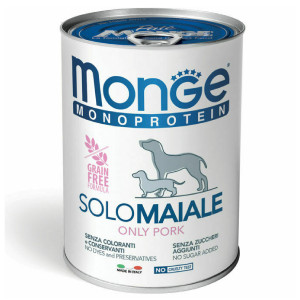 MONGE DOG MONOPROTEIN suņu konservi pastēte Cūkgaļa 400g