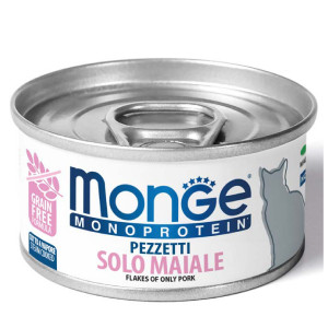 MONGE CAT MONOPROTEIN FLAKES konservi kaķiem Cūkgaļa 80g