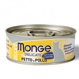 MONGE CAT DELICATE CHICKEN BREAST konservi kaķiem Vista 80g