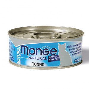 MONGE CAT NATURAL TUNA konservi kaķiem Svītrainā tuncis 80g