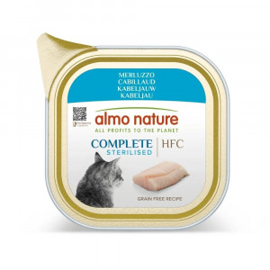 Almo Nature HFC Complete Sterilised Cod konservi kaķiem Menca 85g