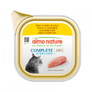 Almo Nature HFC Complete Sterilised Chicken konservi kaķiem Vista 85g