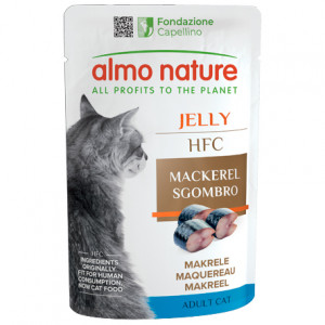 Almo Nature Cat HFC Jelly Mackerel konservi kaķiem Makrele želejā 55g