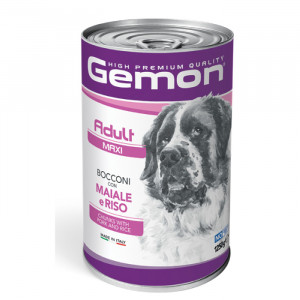 GEMON DOG CHUNKS MAXI PORK suņu konservi Cūkgaļa 1.25kg