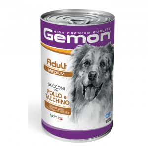 GEMON DOG CHUNKS MEDIUM CHICKEN suņu konservi Vista, tītars 1.25kg