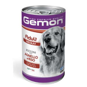 GEMON DOG CHUNKS MEDIUM LAMB suņu konservi Jērs, rīsi 1.25kg