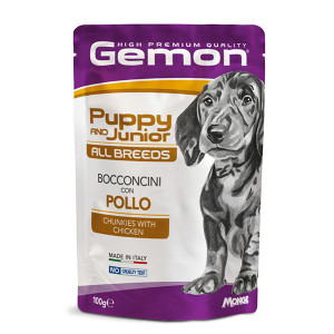 GEMON DOG POUCHES PUPPY & JUNIOR konservi kucēniem gabaliņi Vista 100g