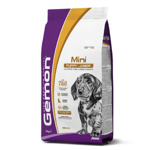 GEMON DOG PUPPY JUNIOR MINI CHICKEN & RICE sausā barība kucēniem Vista, rīsi 3kg