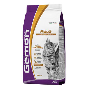 GEMON CAT CHICKEN & TURKEY sausā barība kaķiem Vista, tītars 7kg