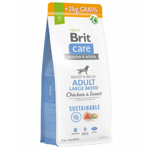 BRIT CARE ADULT LARGE BREED CHICKEN & INSECT sausā barība suņiem Vista, kukaiņi 12kg+2kg