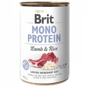 BRIT CARE MONO PROTEIN LAMB & RICE konservi suņiem Jērs, rīsi 400g