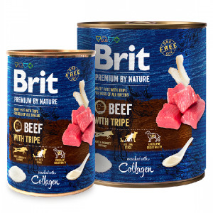 BRIT PREMIUM BY NATURE BEEF TRIPES konservi suņiem Liellops, kuņģis 400g