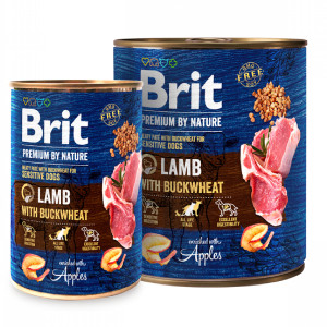 BRIT PREMIUM BY NATURE LAMB BUCKWHEAT konservi suņiem Jērs, griķi 400g