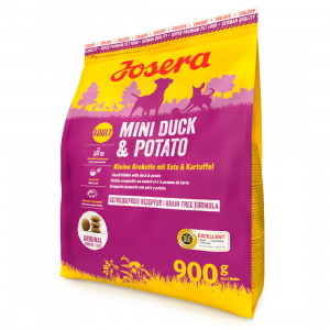 JOSERA MINI DUCK POTATO bezgraudu sausā barība suņiem Pīle 900g