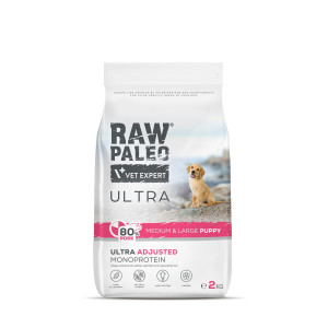 RAW PALEO ULTRA PUPPY M/L PORK sausā barība kucēniem Cūkgaļa 2kg