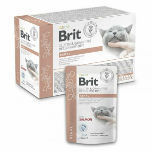 BRIT VETERINARY DIET CAT RENAL konservi kaķiem barība 85g