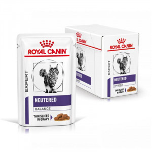 ROYAL CANIN VHN CAT NEUTERED BALANCE GRAVY konservi kaķiem mērcē 12x85g