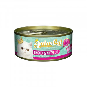 AATAS CAT CREAMY CHICKEN WHITE FISH konservi kaķiem mērcē 80g