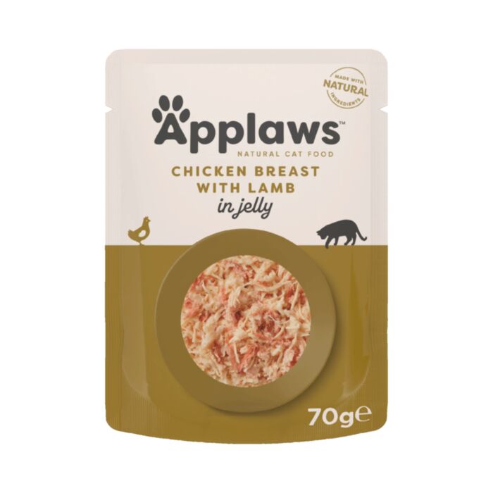 APPLAWS CAT CHICKEN LAMB konservi kaķiem Vista, jērs želējā 70g